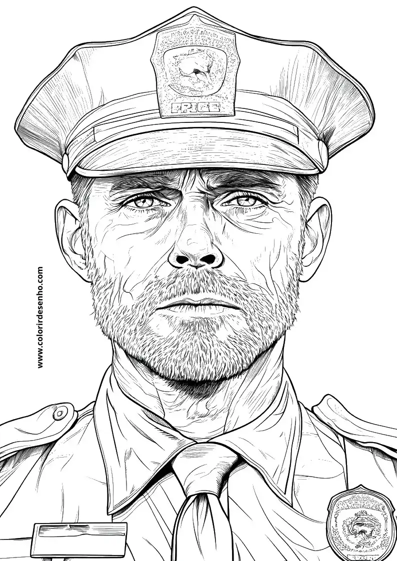 Printable Police Coloring Pages 3