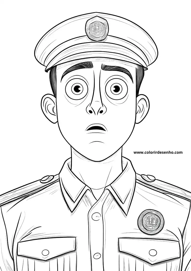 Printable Police Coloring Pages 4
