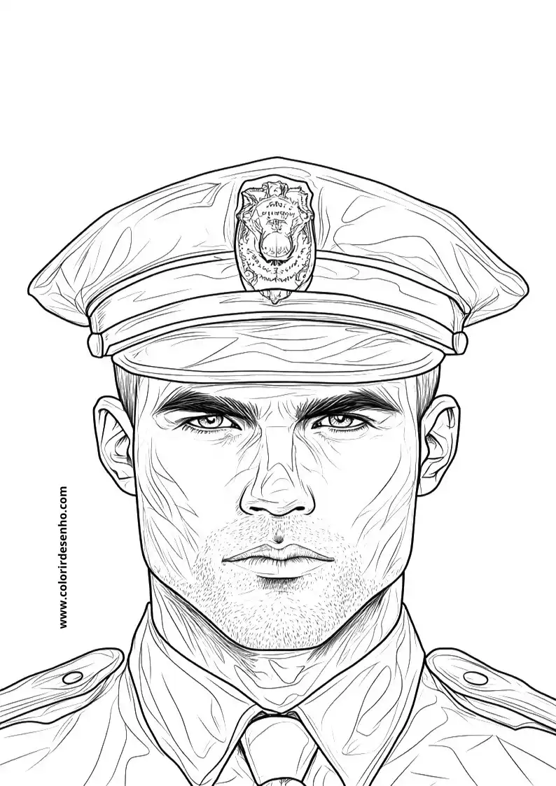 Printable Police Coloring Pages 5