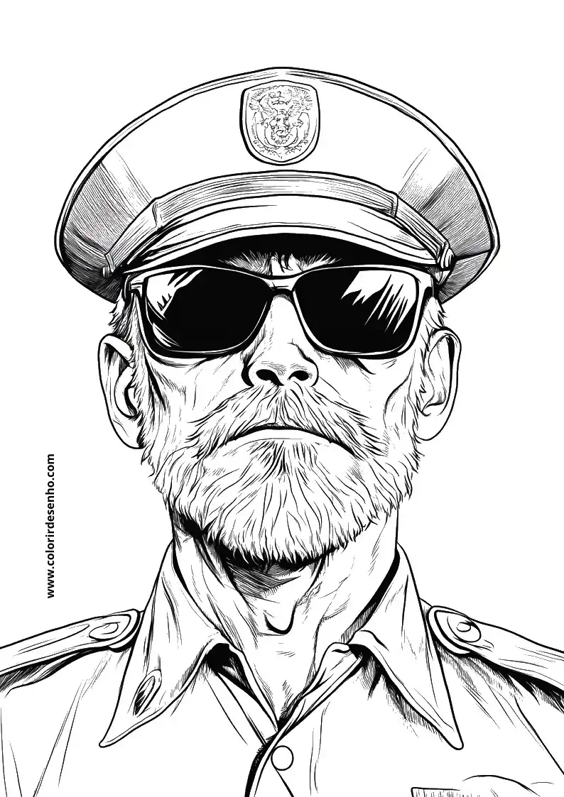 Printable Police Coloring Pages 6