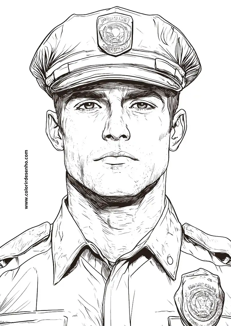 Printable Police Coloring Pages 7