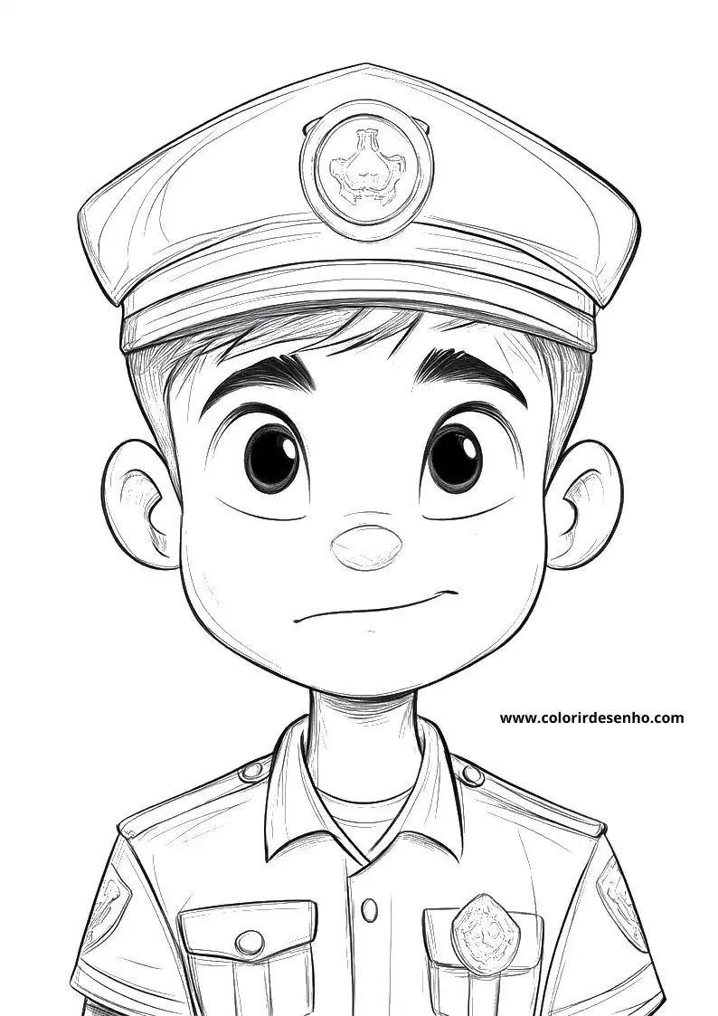 Printable Police Coloring Pages 8