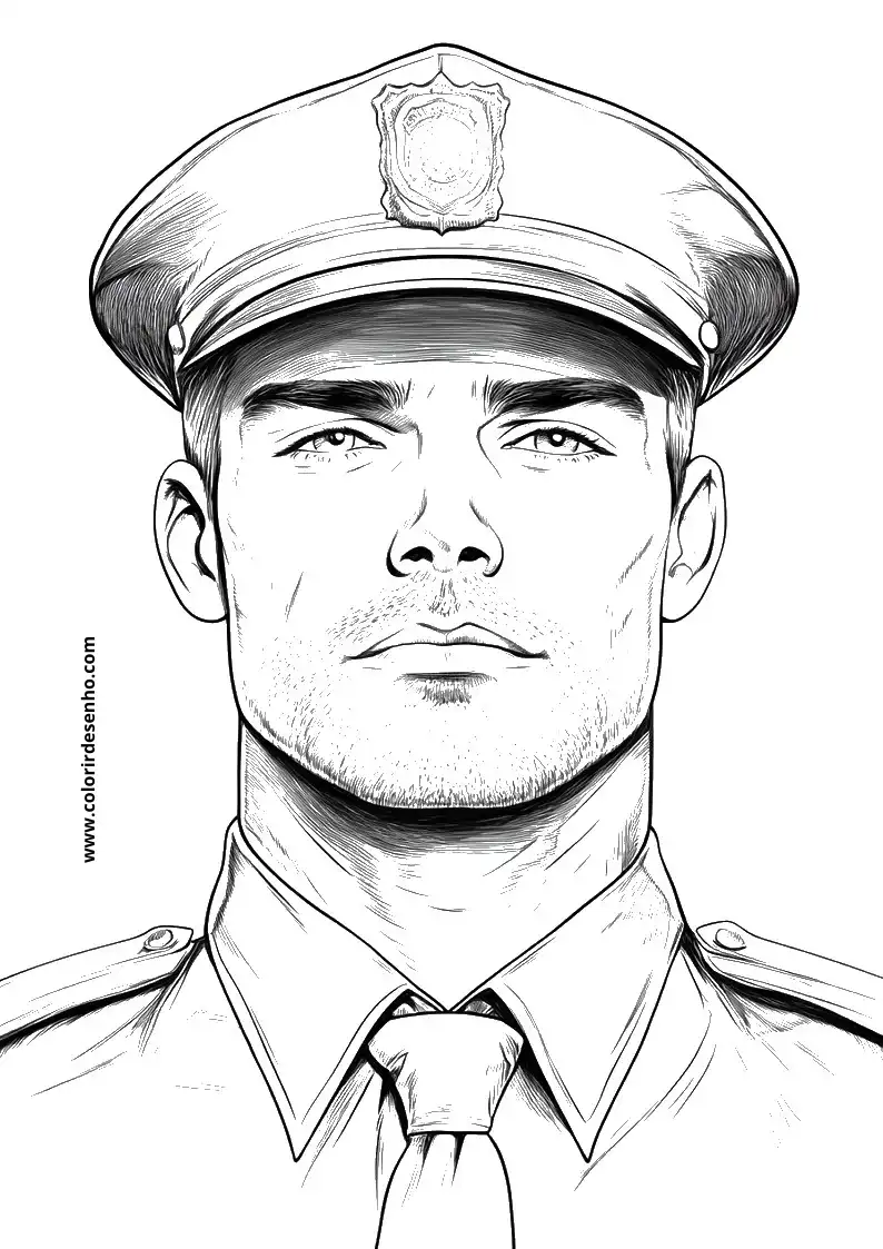 Printable Police Coloring Pages 9