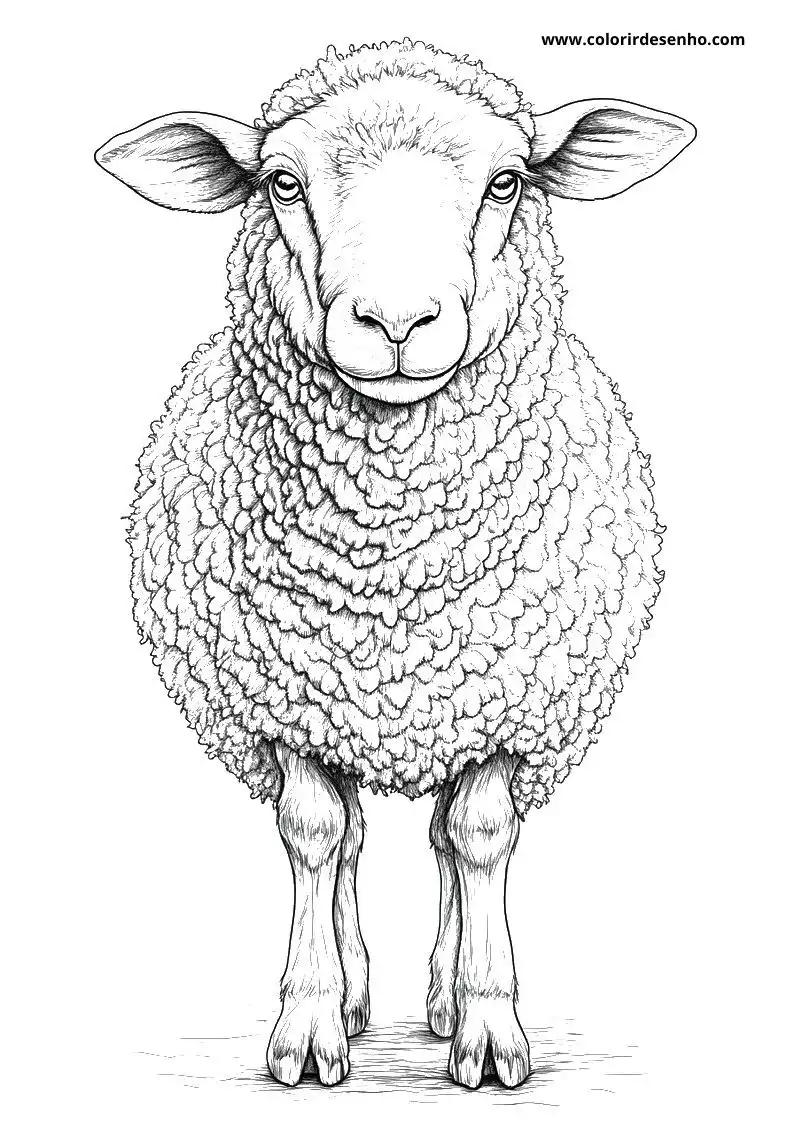 Printable Sheep Coloring Pages 1