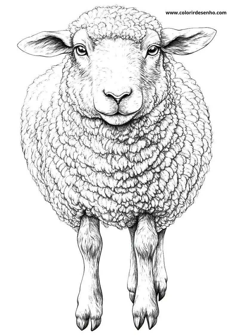 Printable Sheep Coloring Pages 2