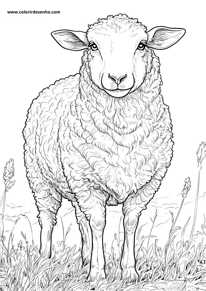 Printable Sheep Coloring Pages 3
