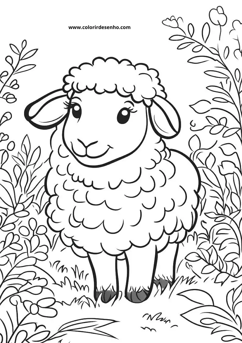 Printable Sheep Coloring Pages 5