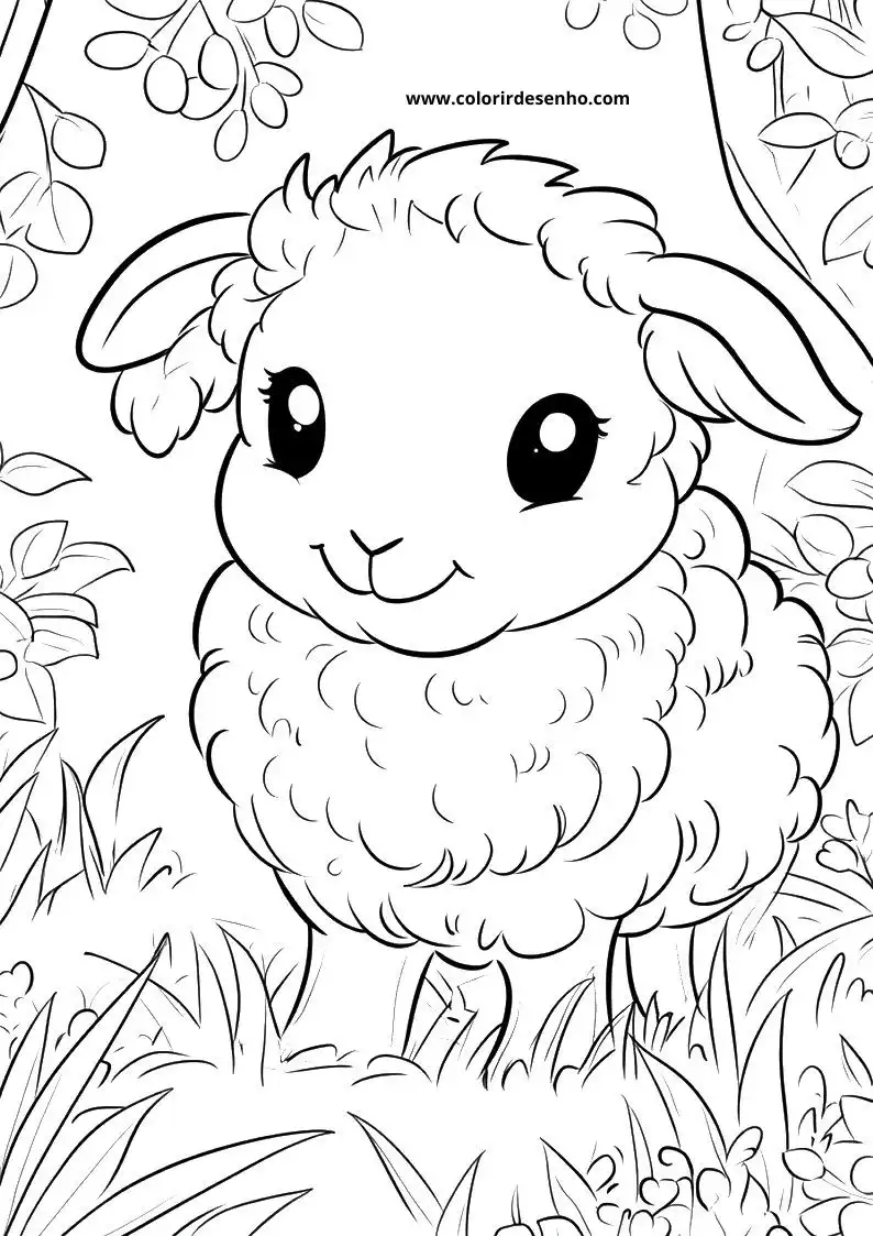 Printable Sheep Coloring Pages 7