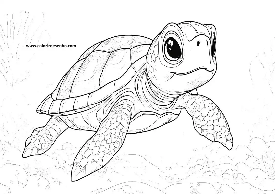 Printable Turtle Coloring Pages 1