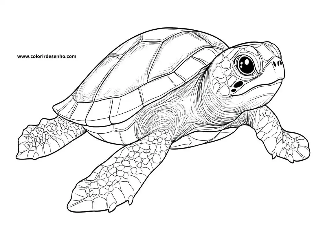 Printable Turtle Coloring Pages 2