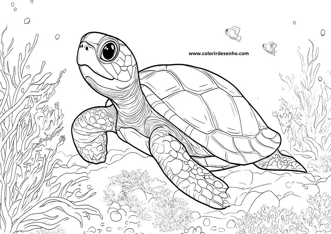 Printable Turtle Coloring Pages 6