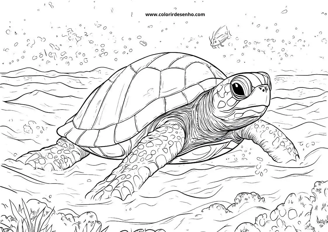 Printable Turtle Coloring Pages 7
