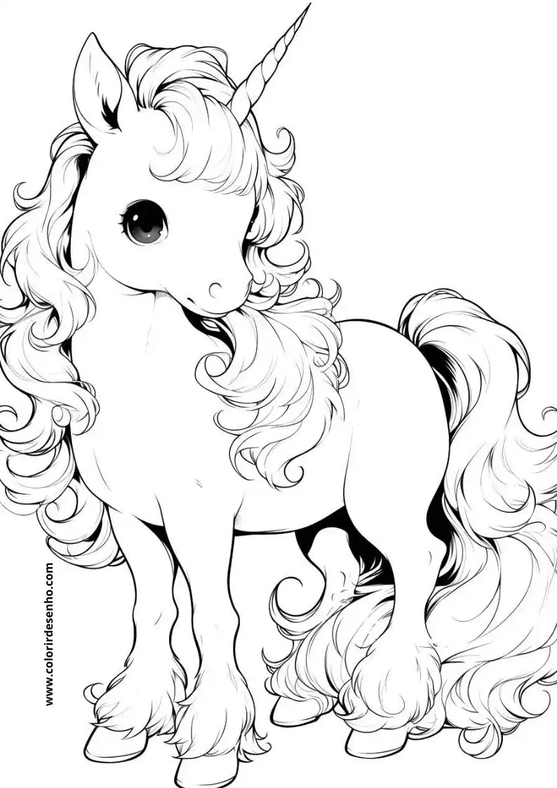 Printable Unicorn Coloring Pages 11