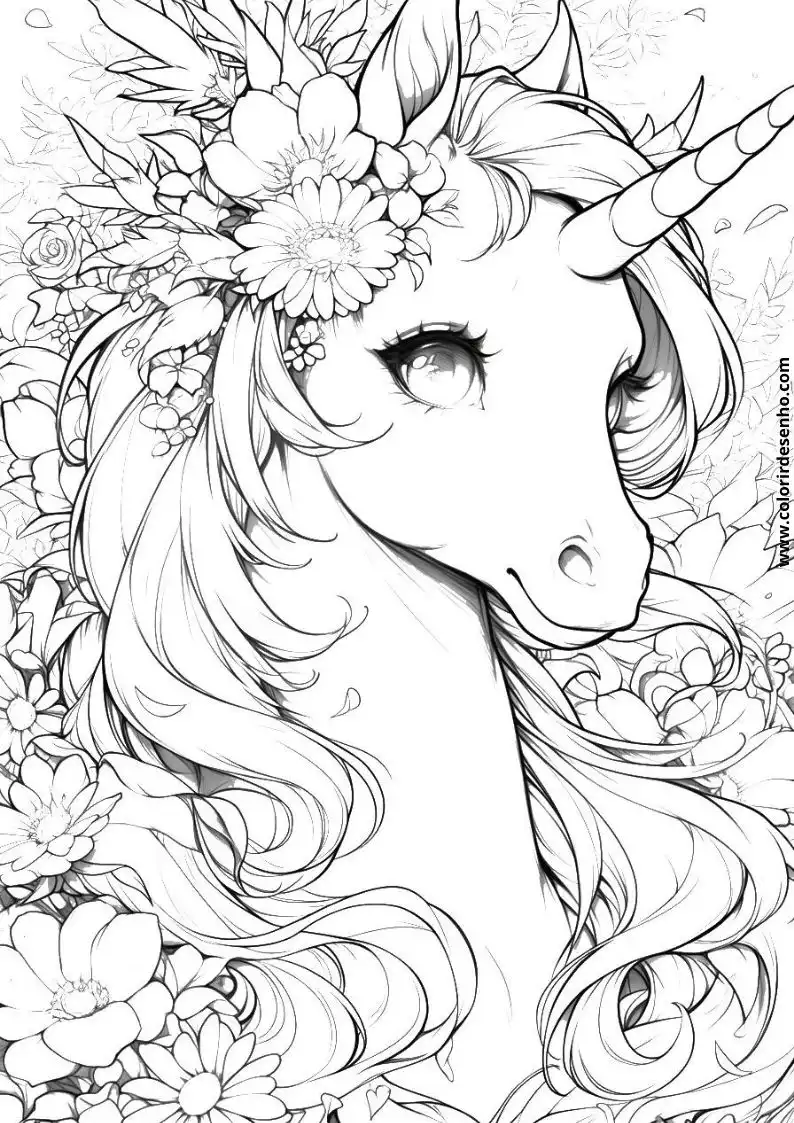 Printable Unicorn Coloring Pages 2