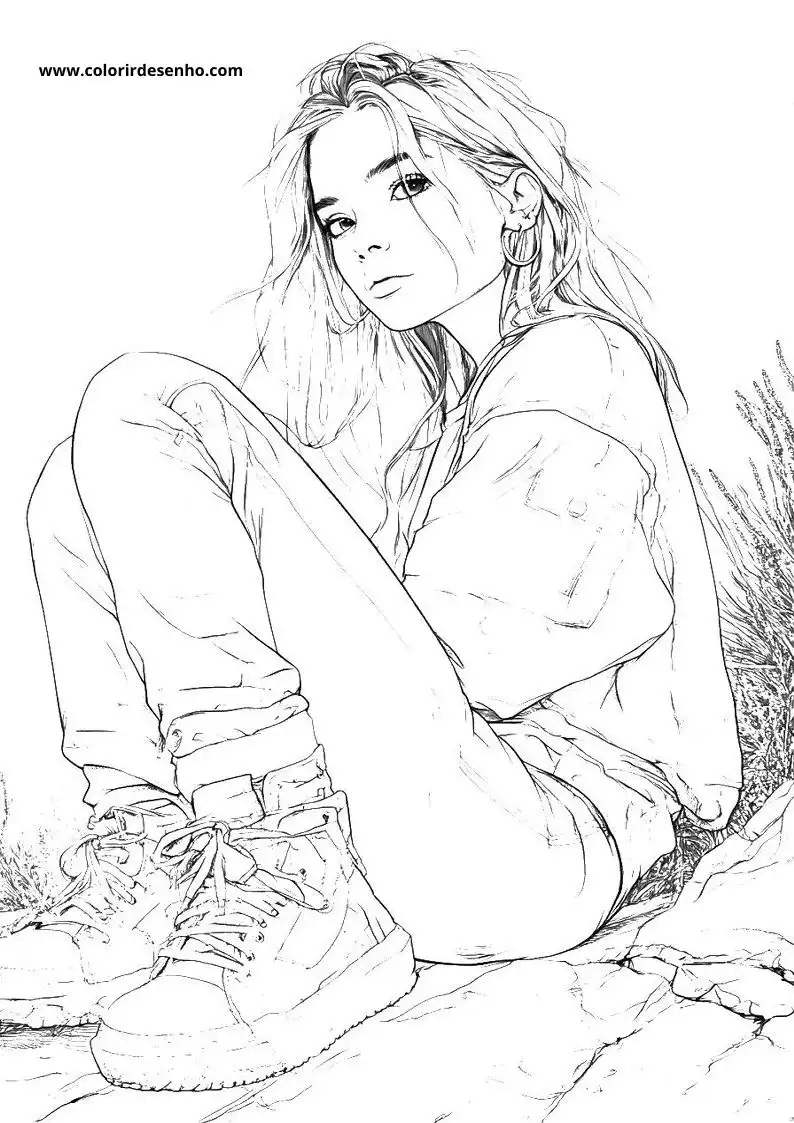 Printable Woman Coloring Pages 4