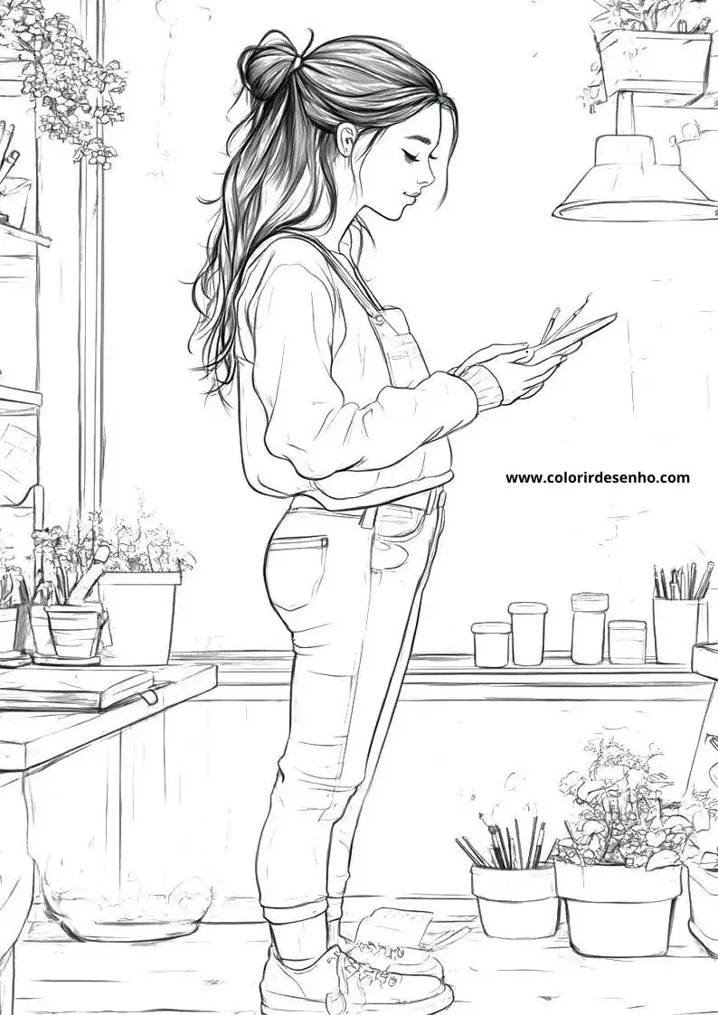 Printable Woman Coloring Pages 5