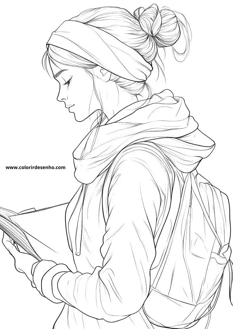 Printable Woman Coloring Pages 7