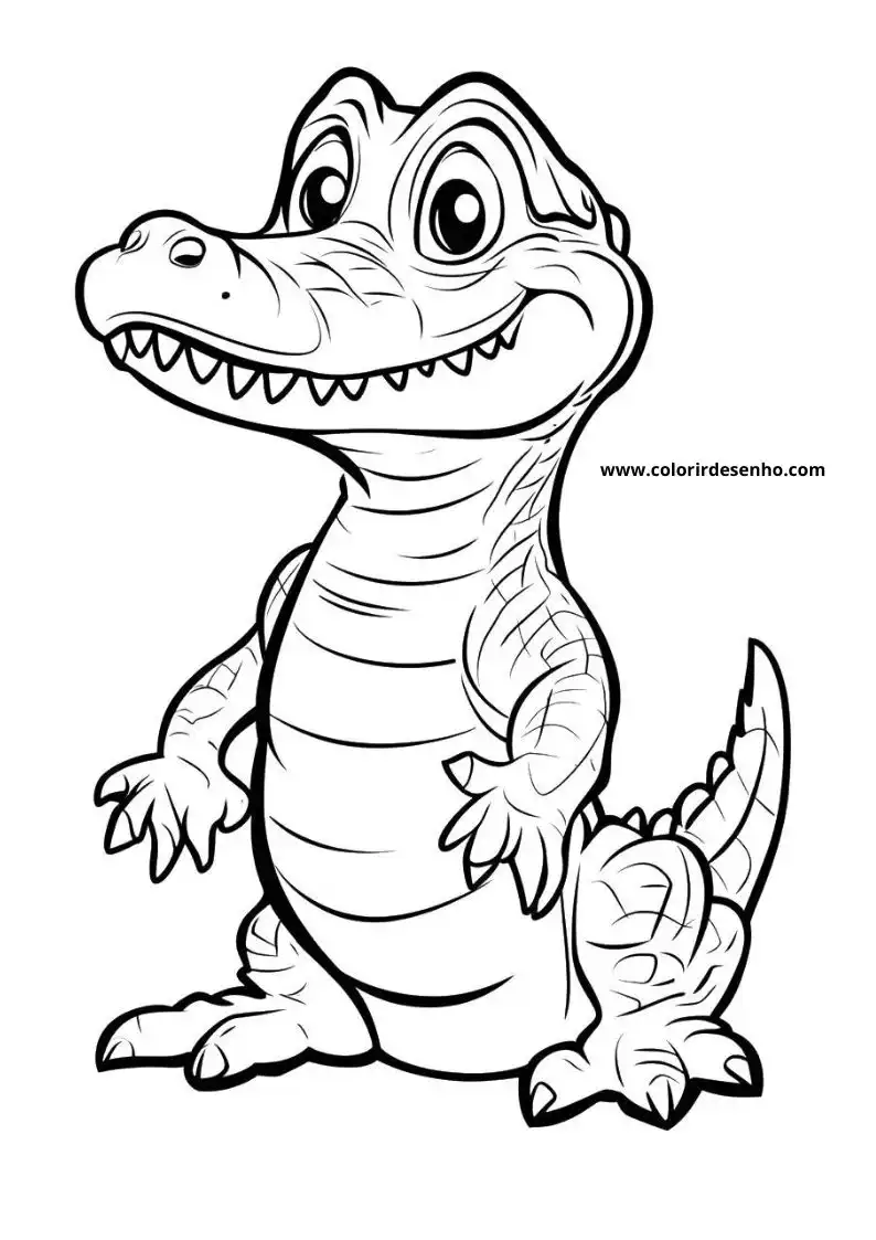Realistic Alligator Coloring Pages 6