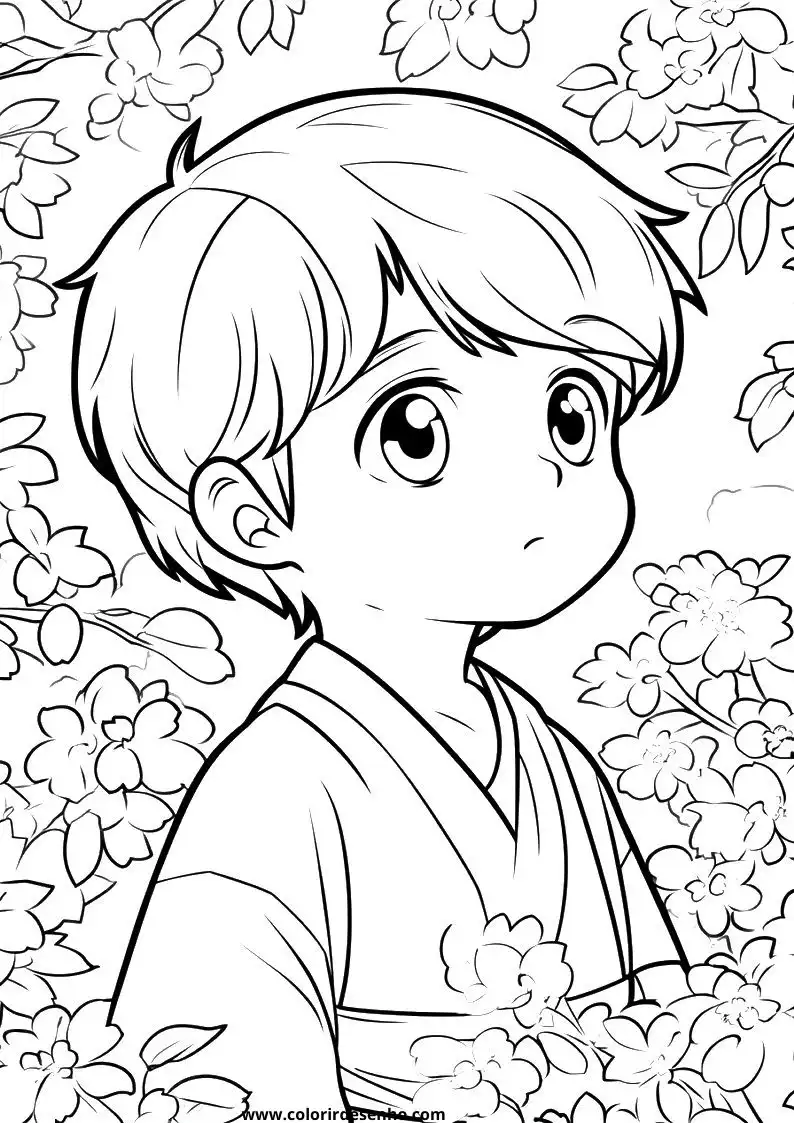 Realistic Anime Coloring Pages 3