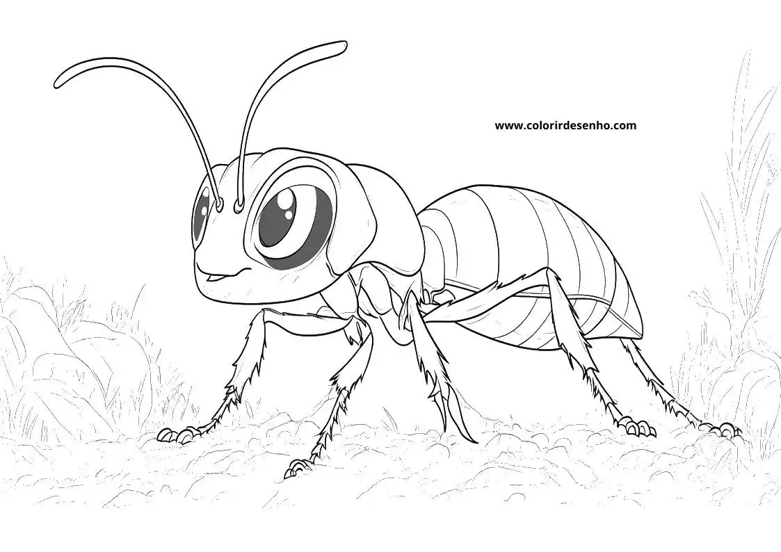 Realistic Ant Coloring Pages 2