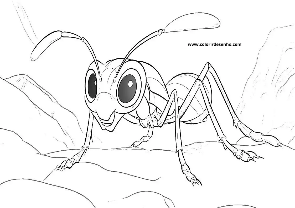 Realistic Ant Coloring Pages 6