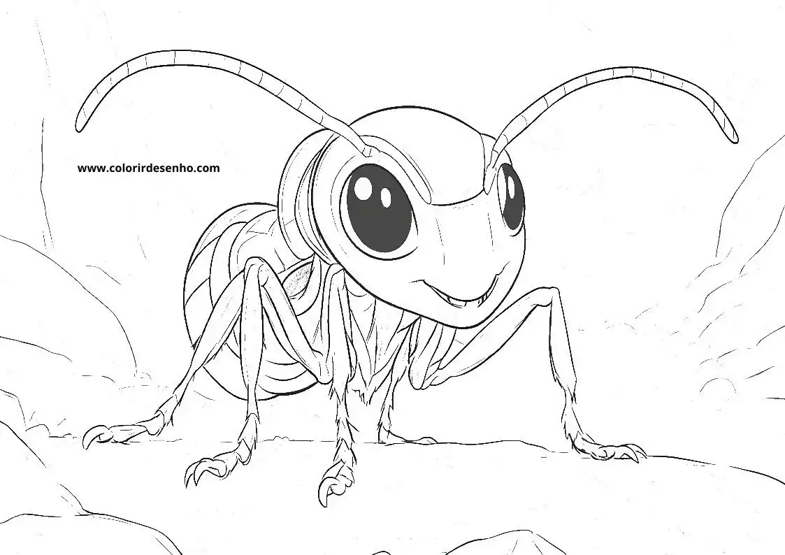 Realistic Ant Coloring Pages 7