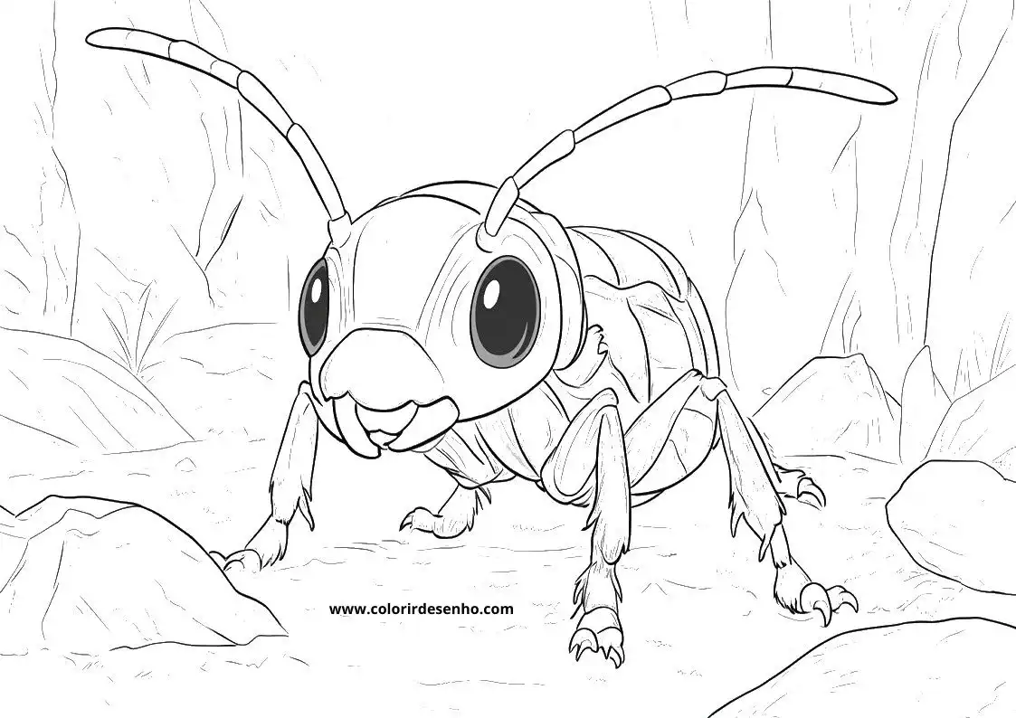 Realistic Ant Coloring Pages 8