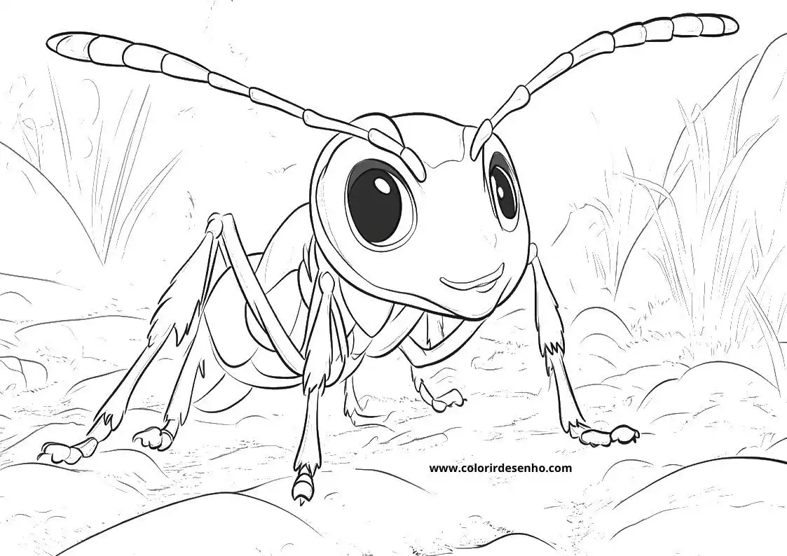 Realistic Ant Coloring Pages 9