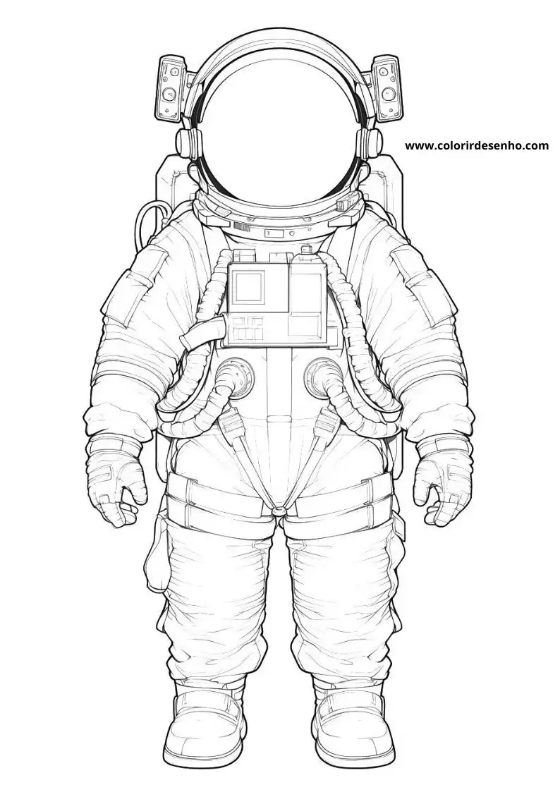 Realistic Astronaut Coloring Pages 4