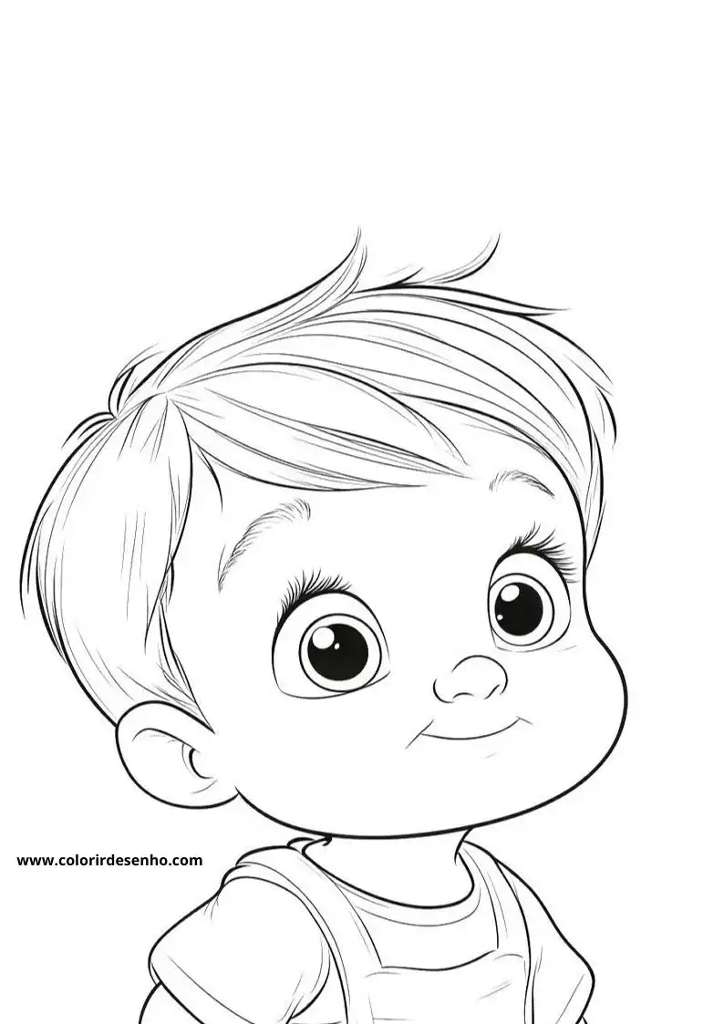 Realistic Baby Coloring Pages 1