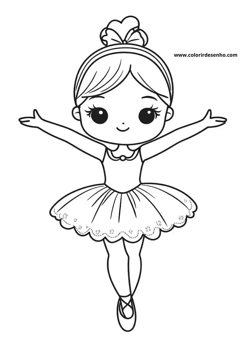 Realistic Ballerina Coloring Pages 10