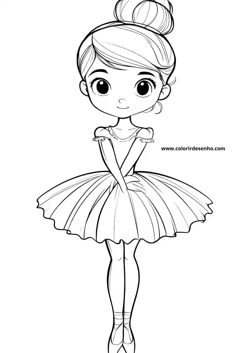 Realistic Ballerina Coloring Pages 3