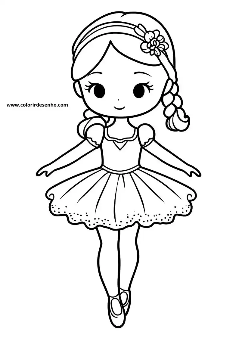 Realistic Ballerina Coloring Pages 5