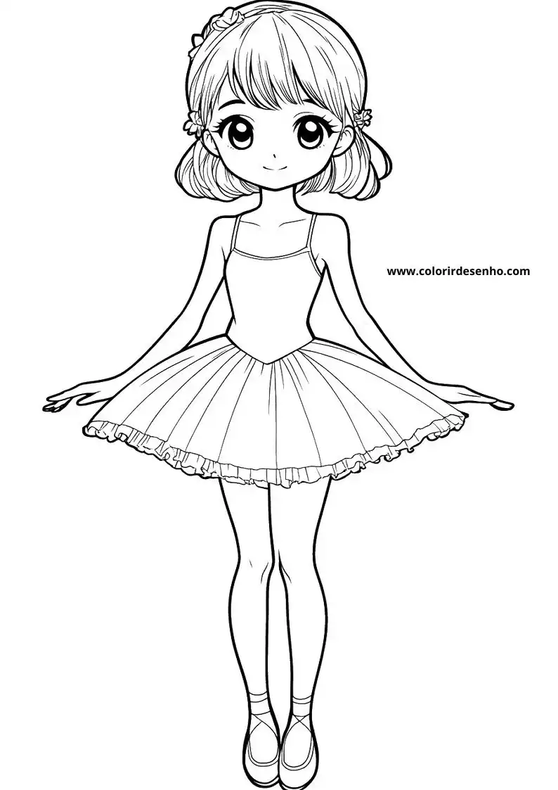Realistic Ballerina Coloring Pages 6
