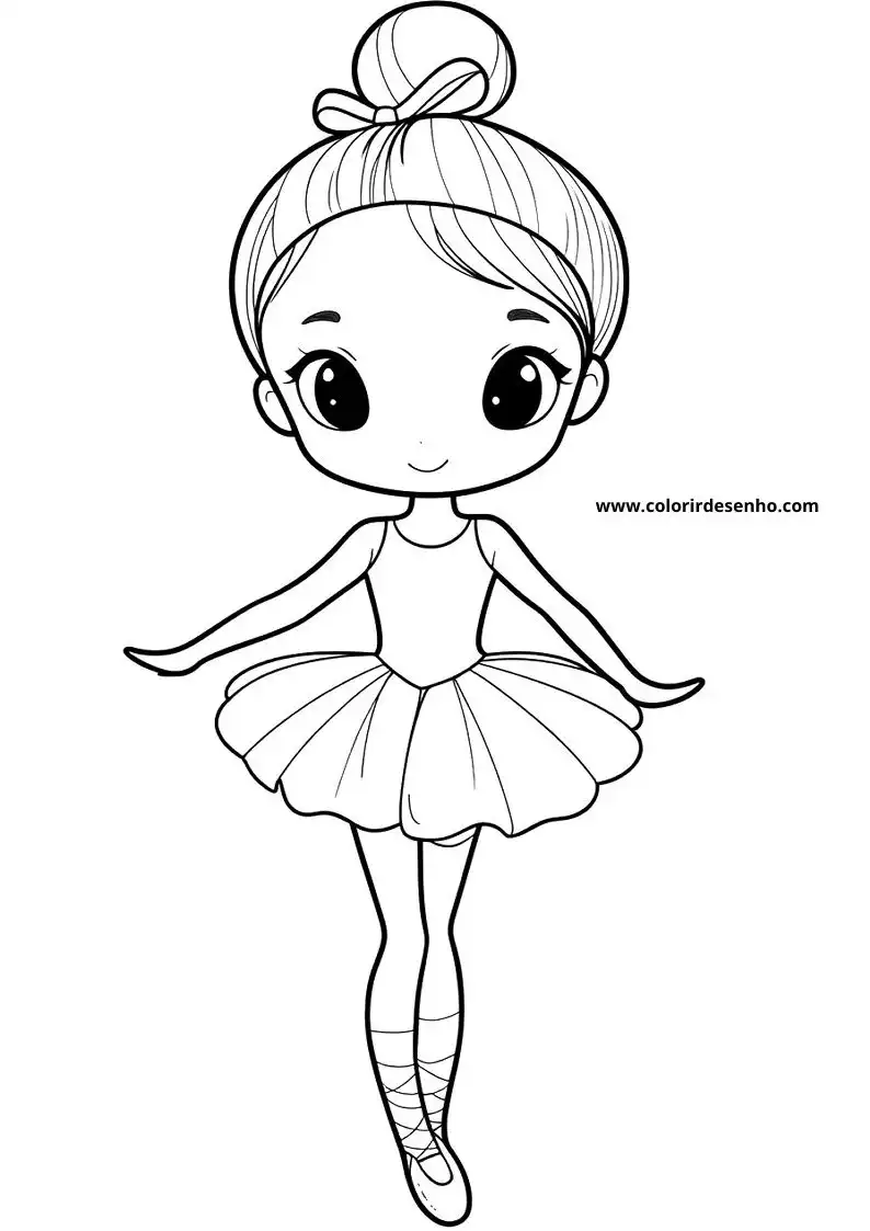 Realistic Ballerina Coloring Pages 7