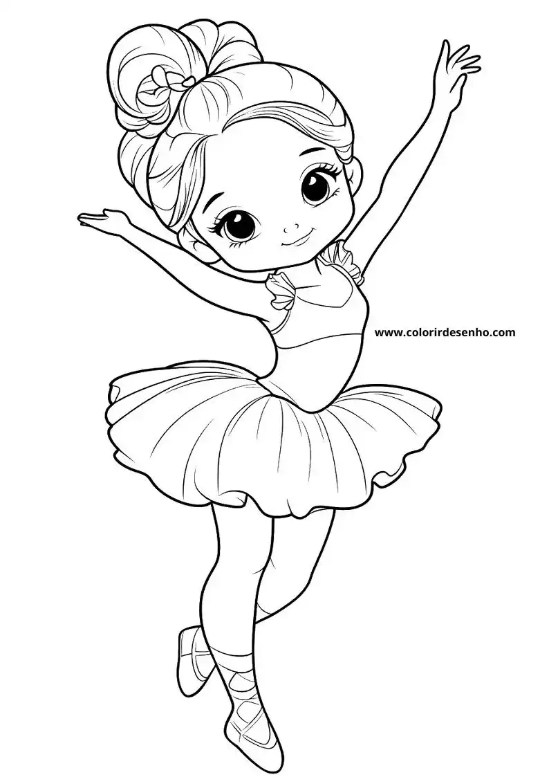 Realistic Ballerina Coloring Pages 8