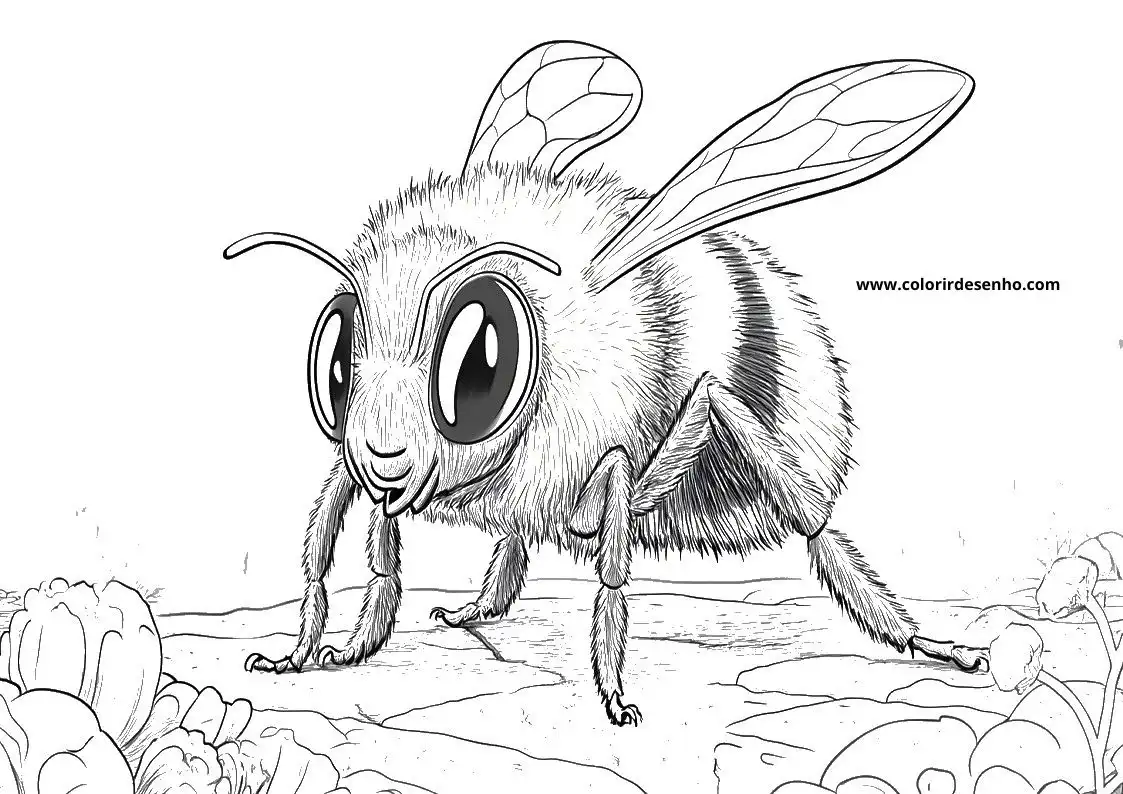 Realistic Bee Coloring Pages 2