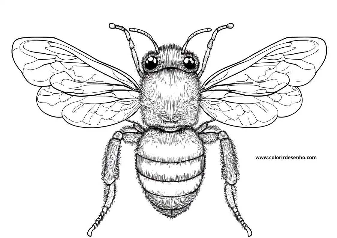 Realistic Bee Coloring Pages 5