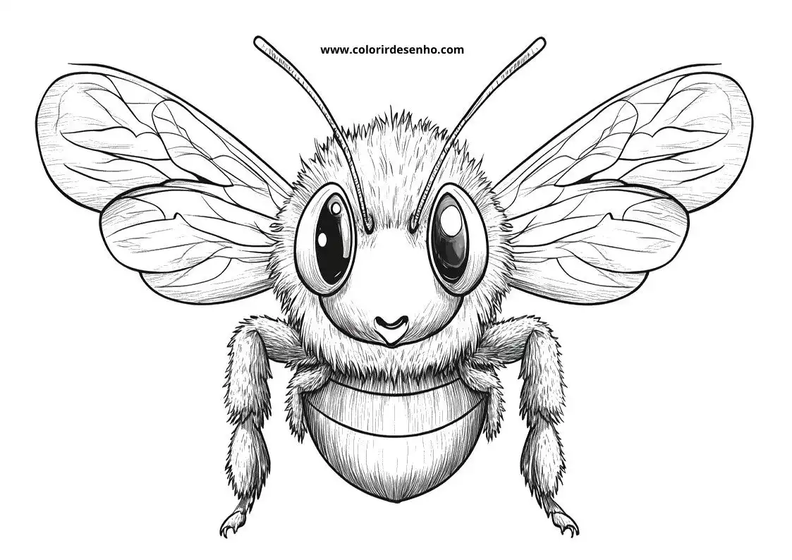 Realistic Bee Coloring Pages 6