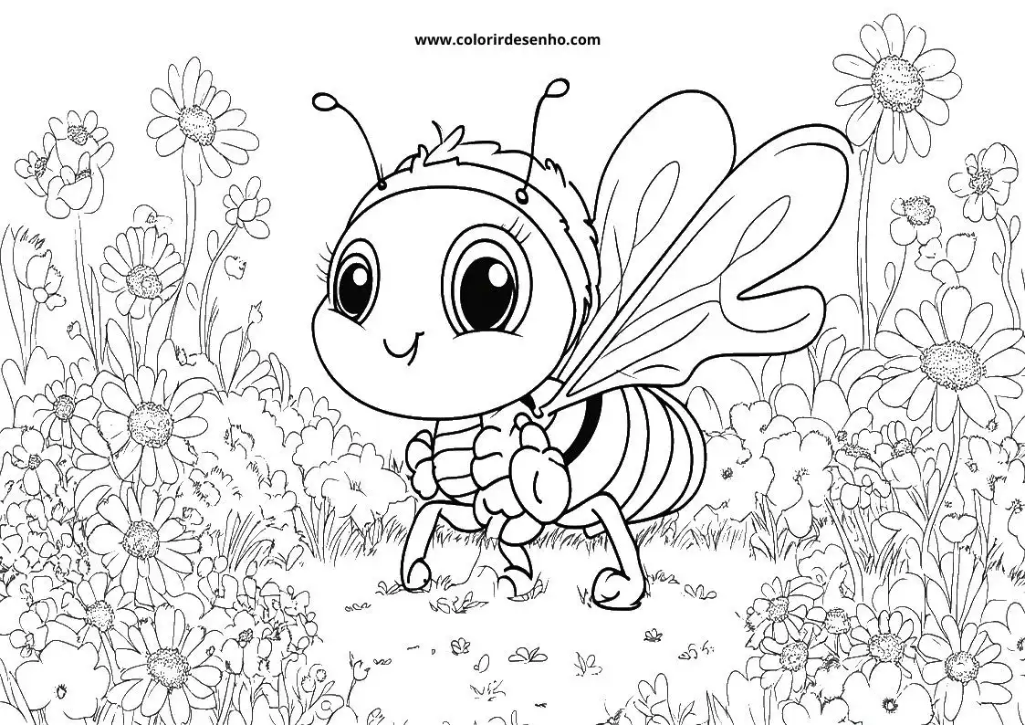 Realistic Bee Coloring Pages 8