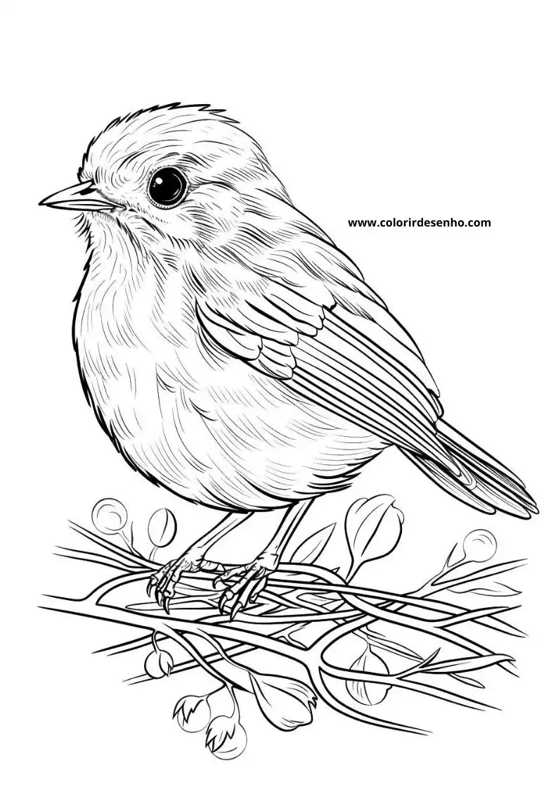 Realistic Bird Coloring Pages 11