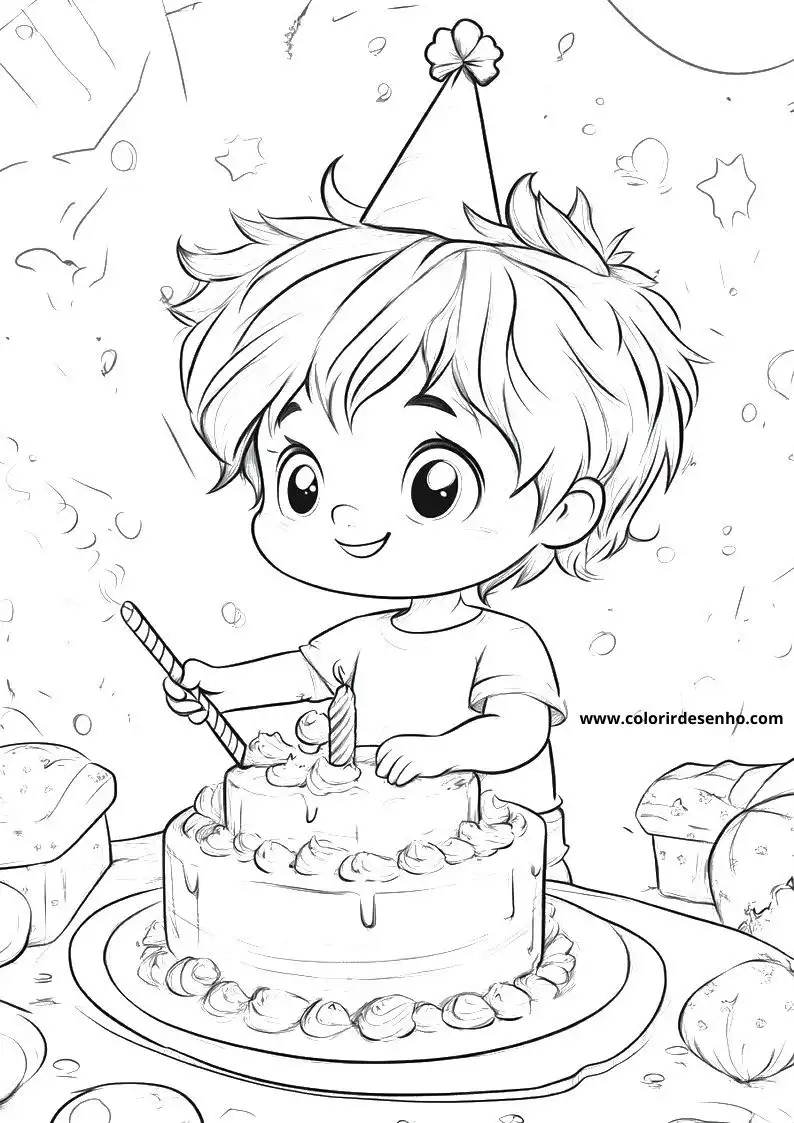 Realistic Birthday Coloring Pages 4