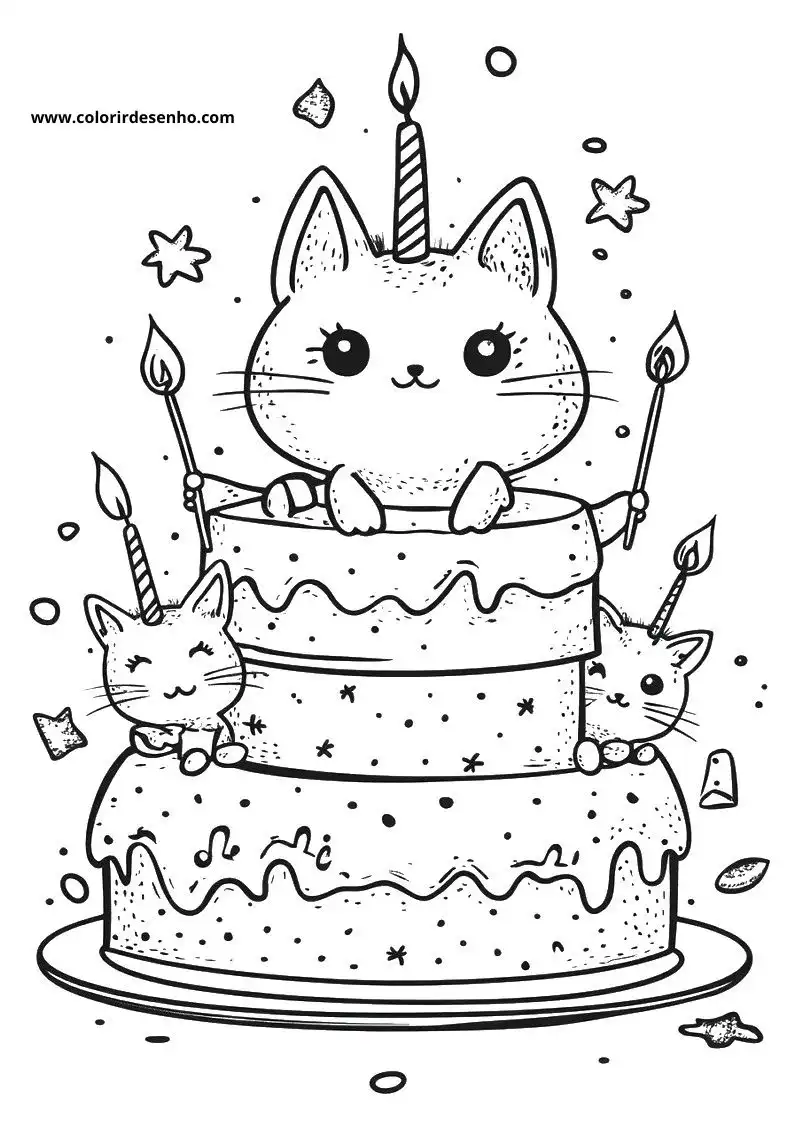 Realistic Birthday Coloring Pages 5