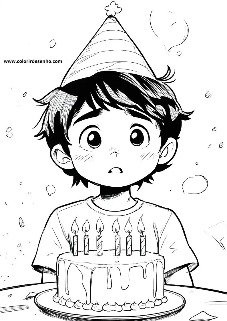 Realistic Birthday Coloring Pages 7