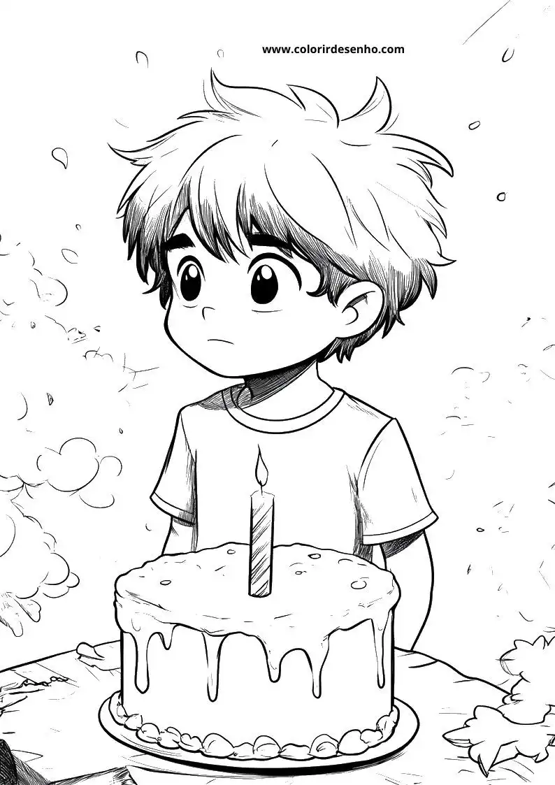 Realistic Birthday Coloring Pages 8