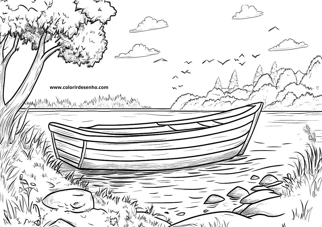 Realistic Boat Coloring Pages 1