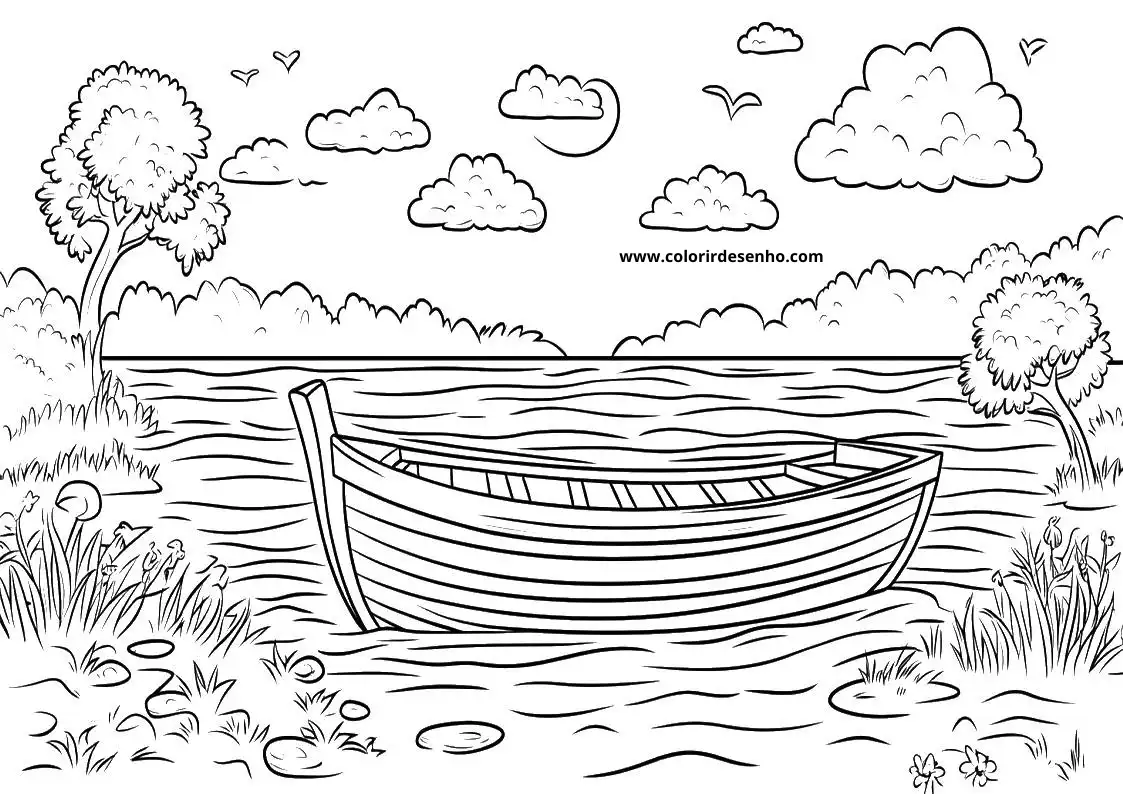 Realistic Boat Coloring Pages 2