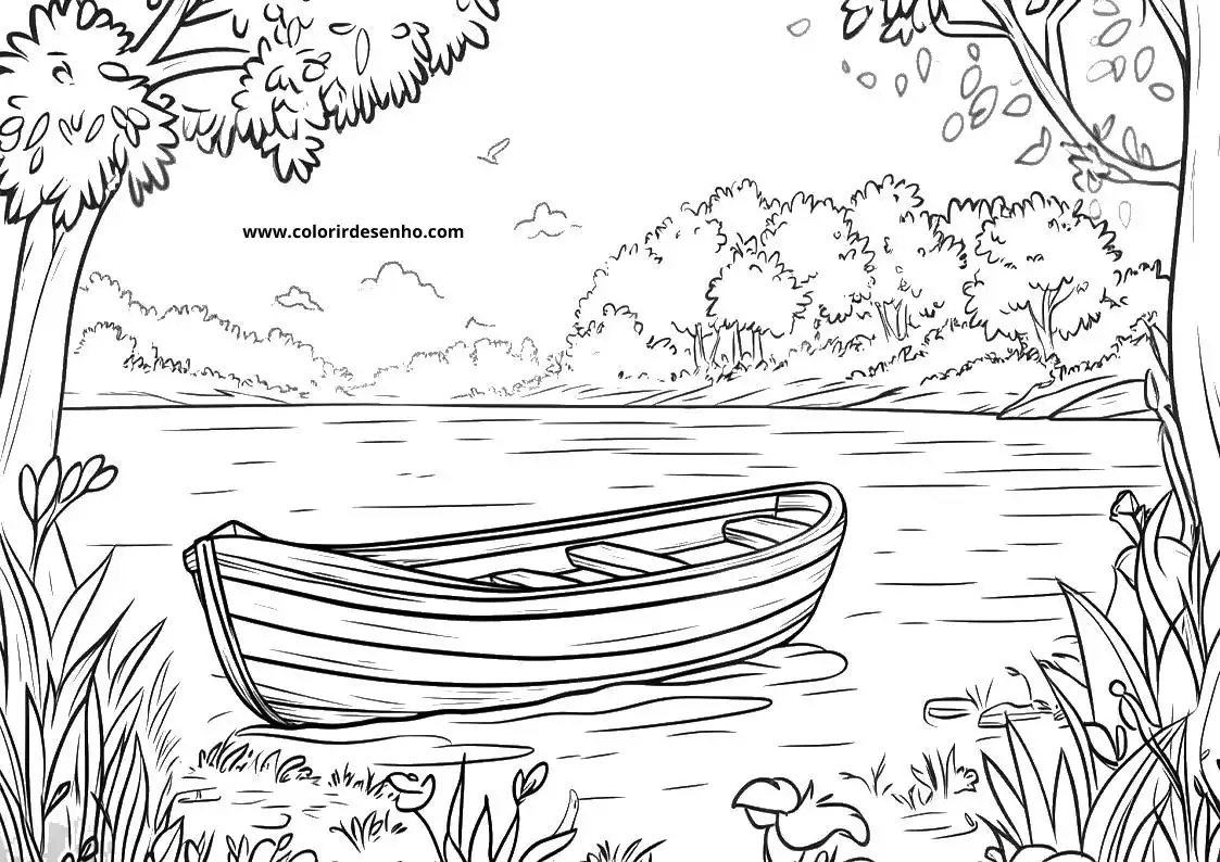 Realistic Boat Coloring Pages 3