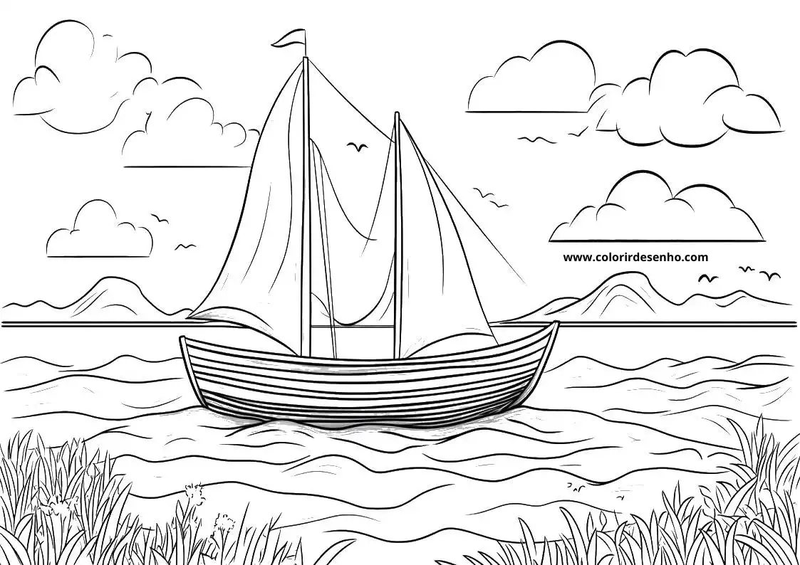 Realistic Boat Coloring Pages 5