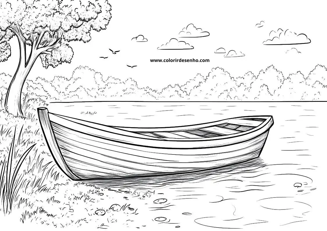 Realistic Boat Coloring Pages 6